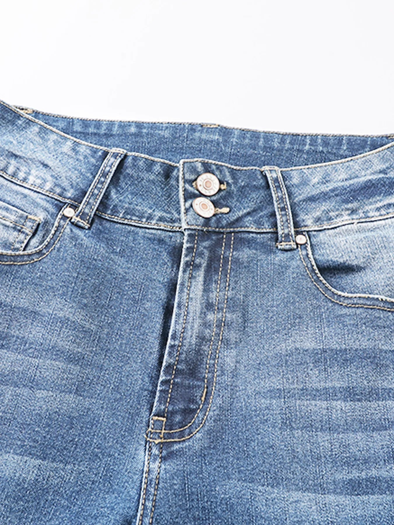 High Waist Distressed Straight Leg Jeans - PBNJ FASHIONS