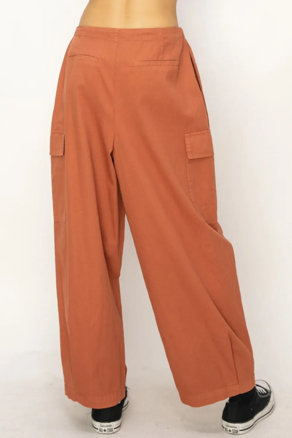 HYFVE Drawstring Cargo Wide Leg Pants - PBNJ FASHIONS