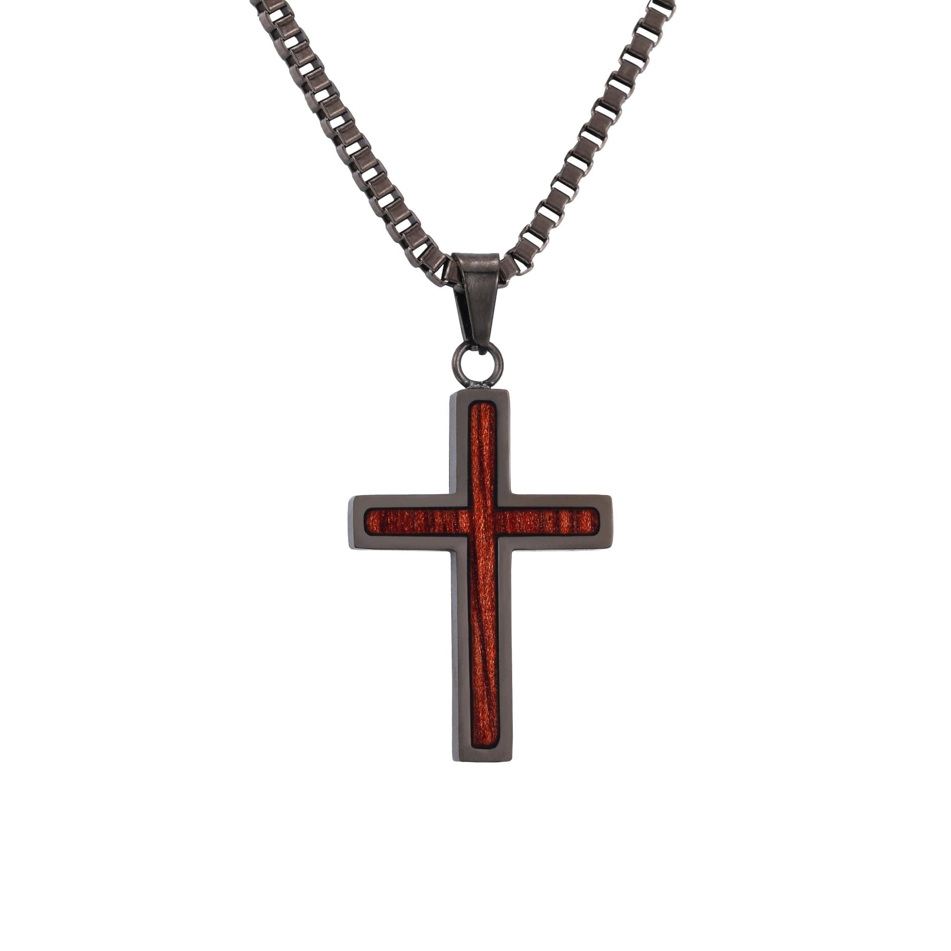 Jarrah Cross Necklace - Gunmetal - PBNJ FASHIONS
