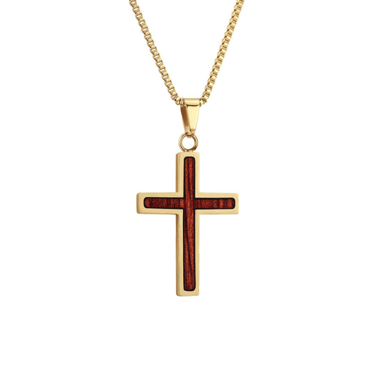 Jarrah Cross Necklace - Yellow Gold - PBNJ FASHIONS