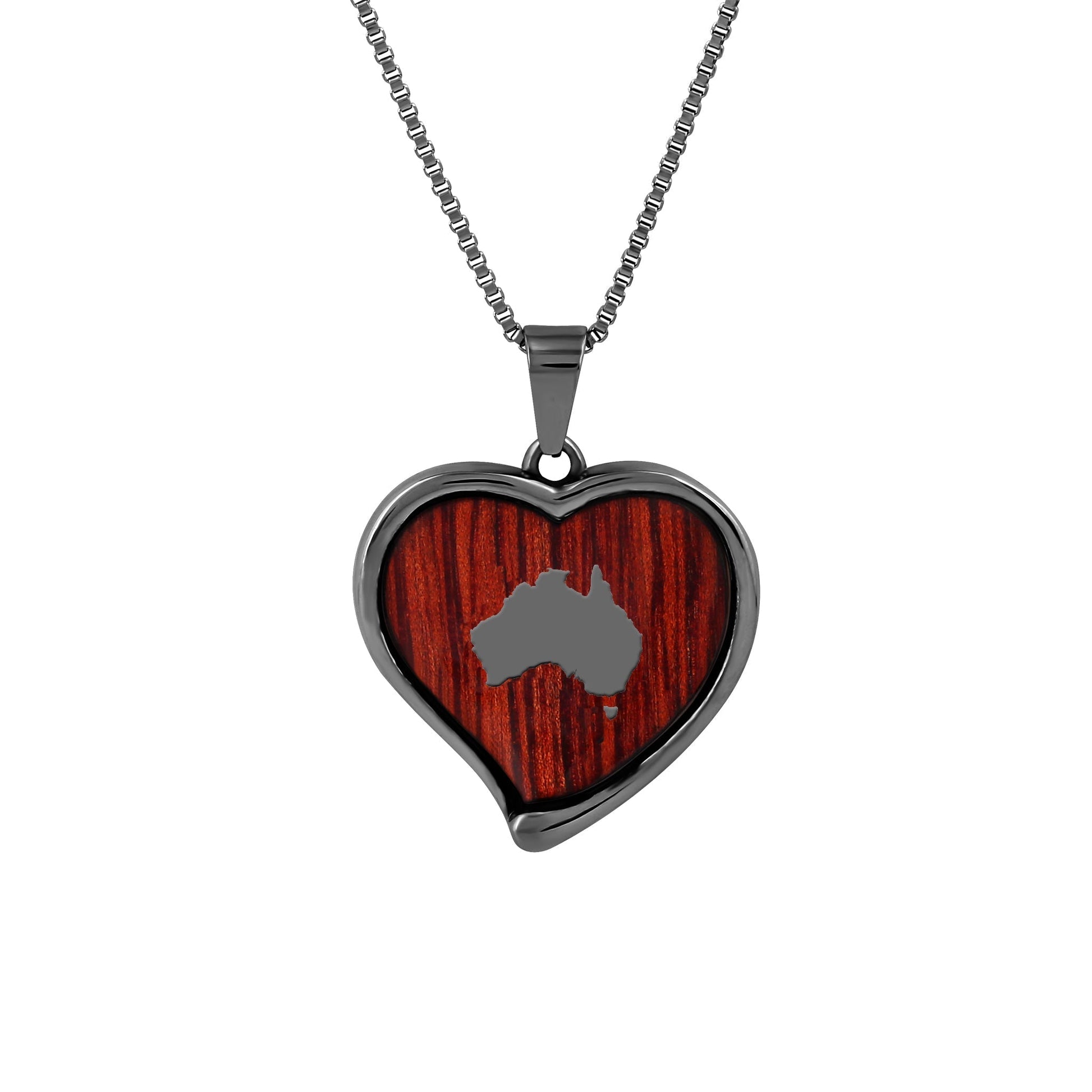 Jarrah Heart Necklace - Gunmetal - PBNJ FASHIONS