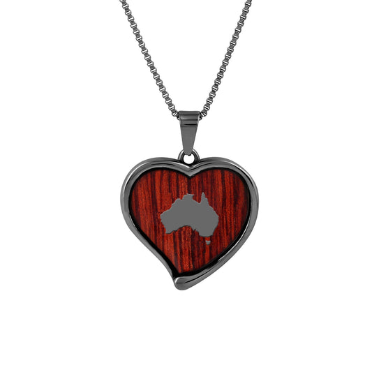 Jarrah Heart Necklace - Gunmetal - PBNJ FASHIONS