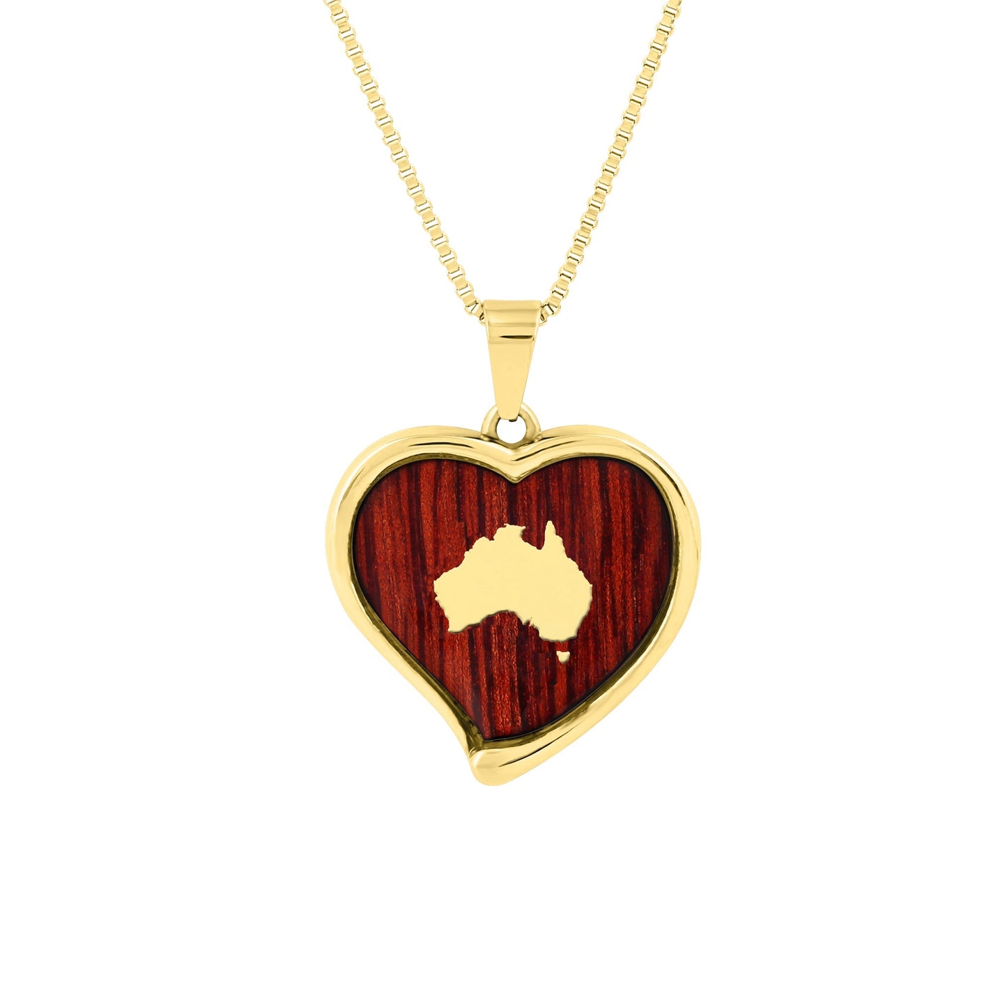 Jarrah Heart Necklace - Yellow Gold