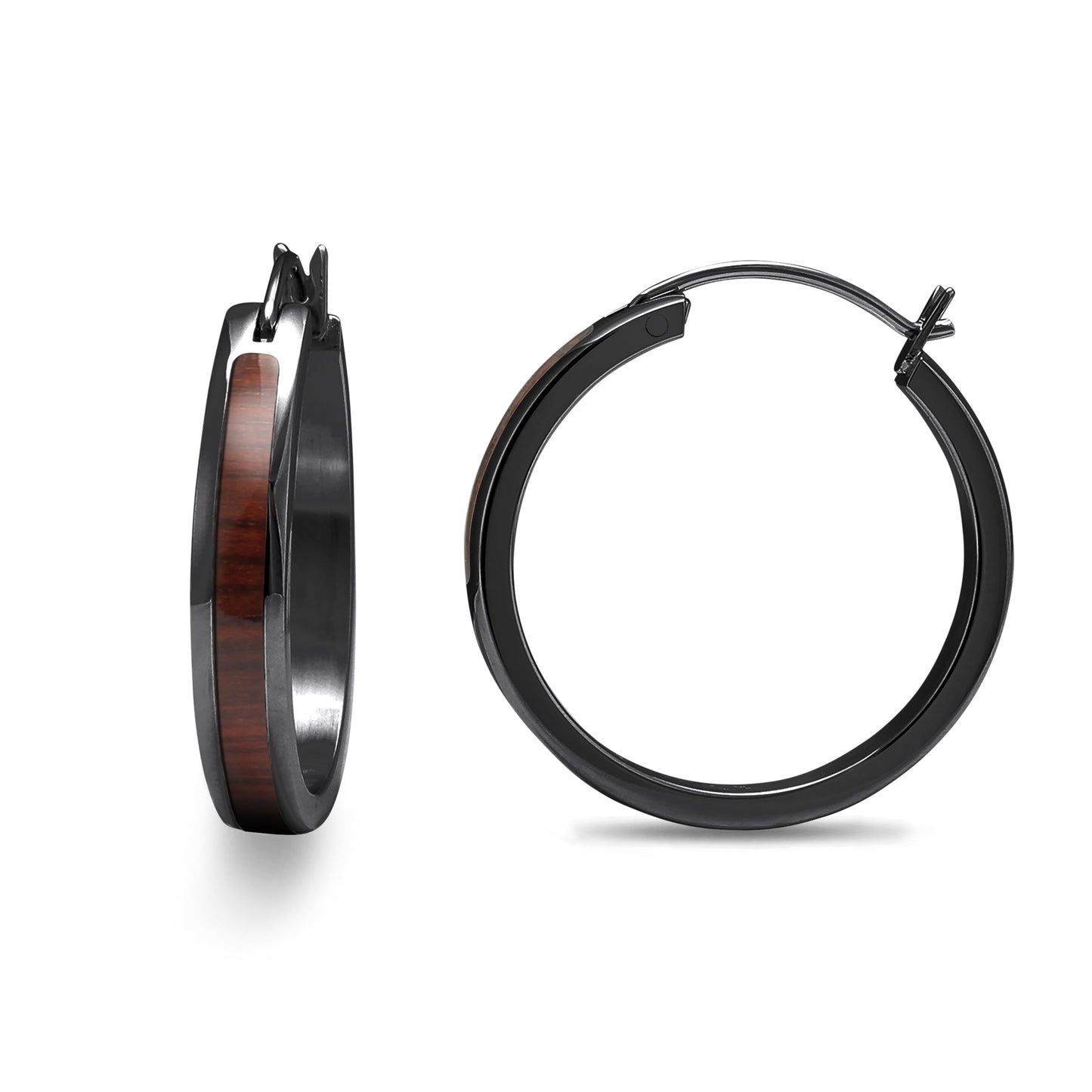 Jarrah Hoop Earrings - Gunmetal - PBNJ FASHIONS