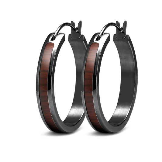 Jarrah Hoop Earrings - Gunmetal - PBNJ FASHIONS