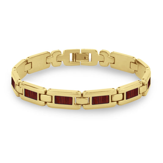 Jarrah Ladies Link Bracelet - Yellow Gold - PBNJ FASHIONS