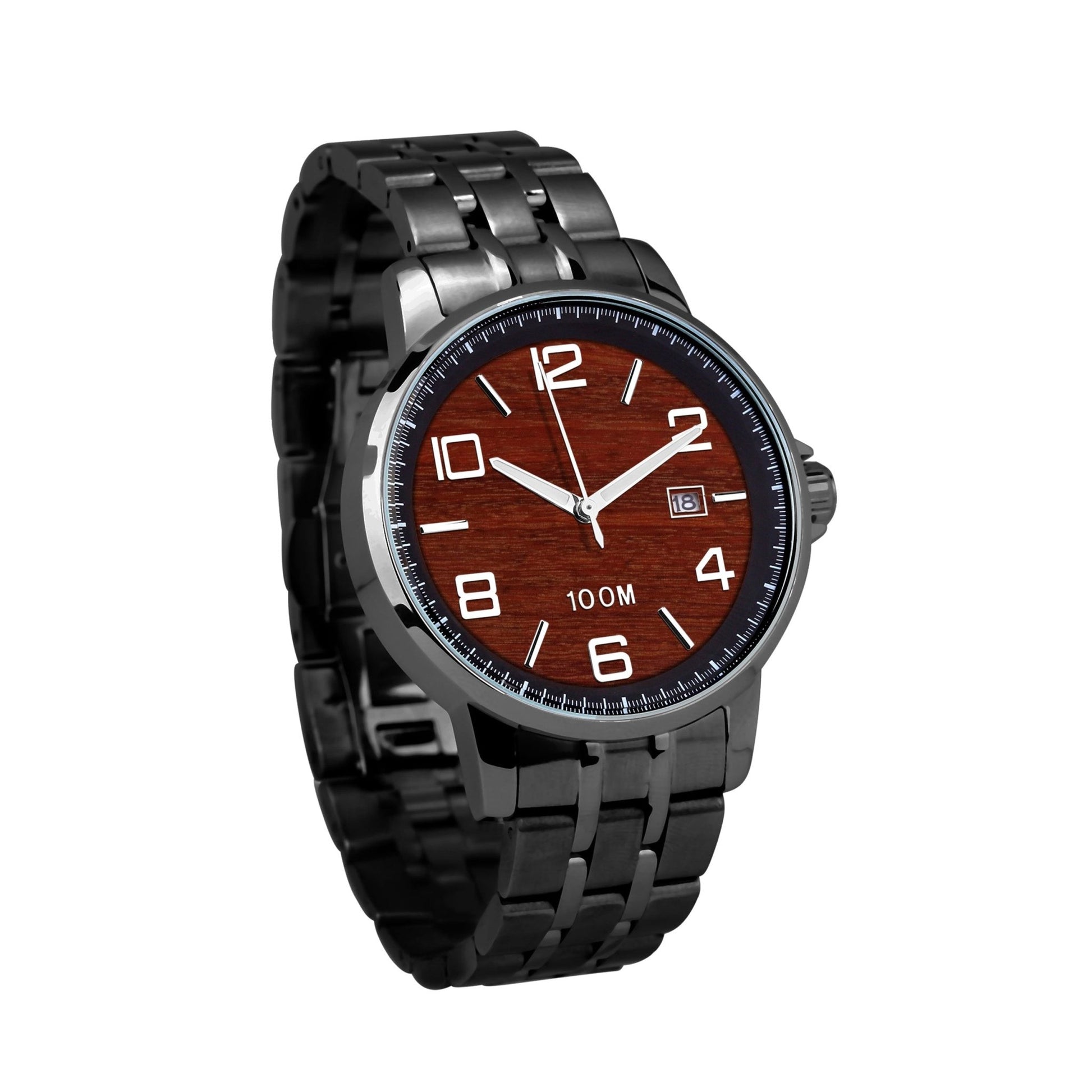 Jarrah Watch Stainless Steel Band Gunmetal - Men's - PBNJ FASHIONS