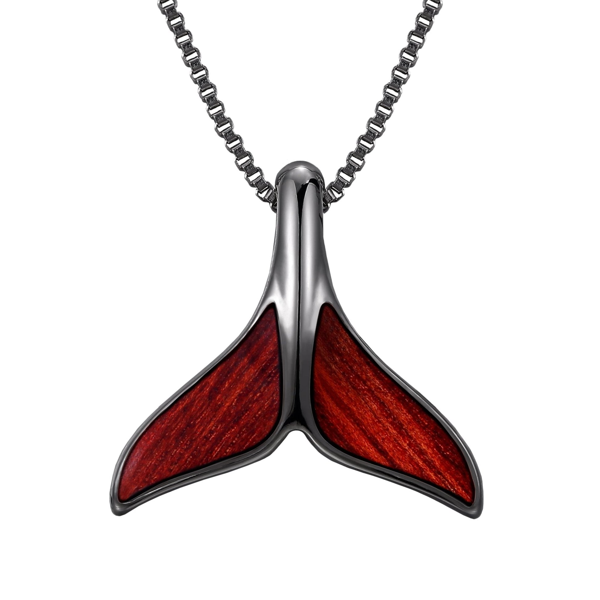 Jarrah Whale Tail Necklace - Gunmetal - PBNJ FASHIONS