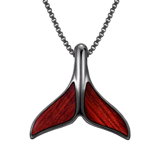 Jarrah Whale Tail Necklace - Gunmetal - PBNJ FASHIONS
