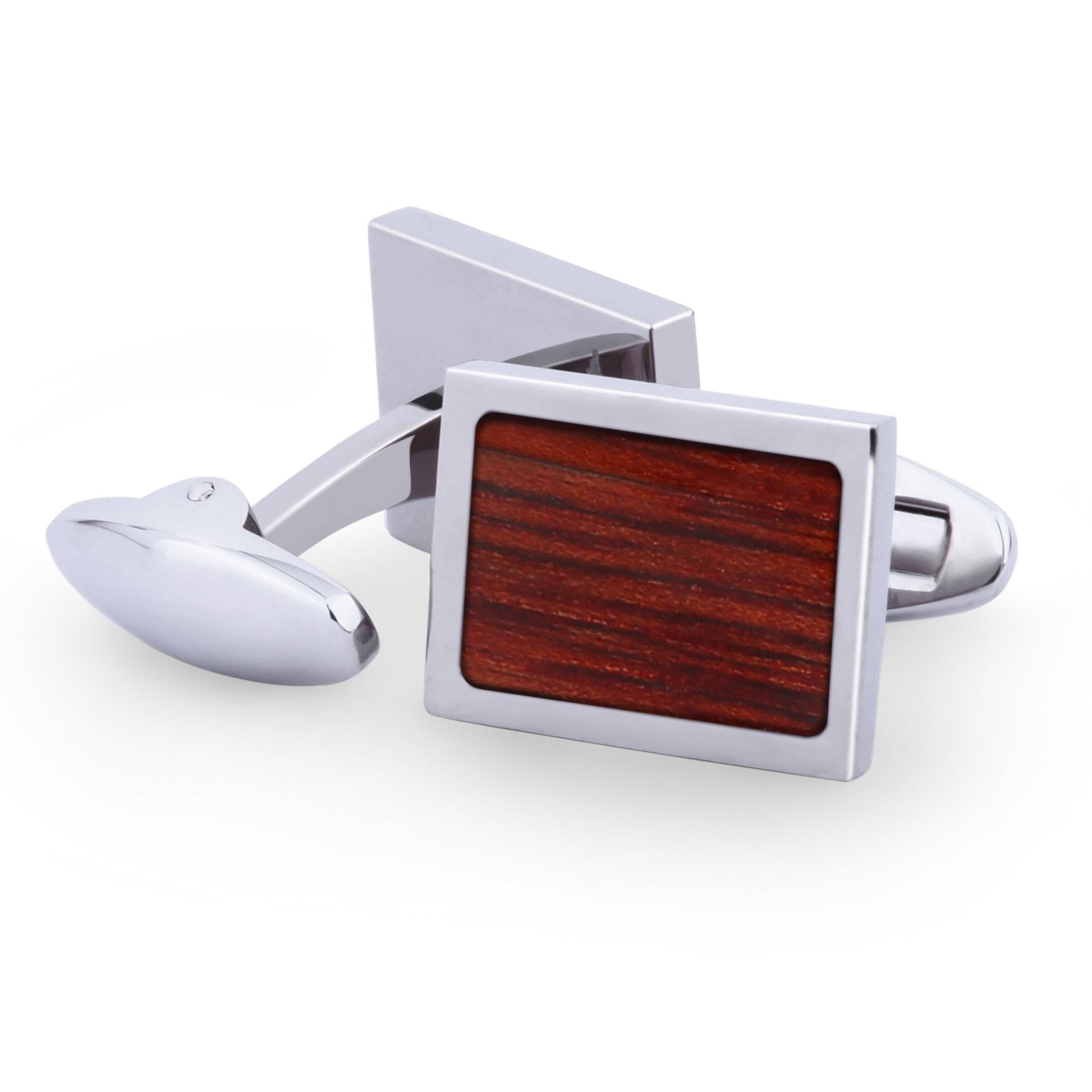 Jarrah Wood Rectangular Cufflinks - PBNJ FASHIONS