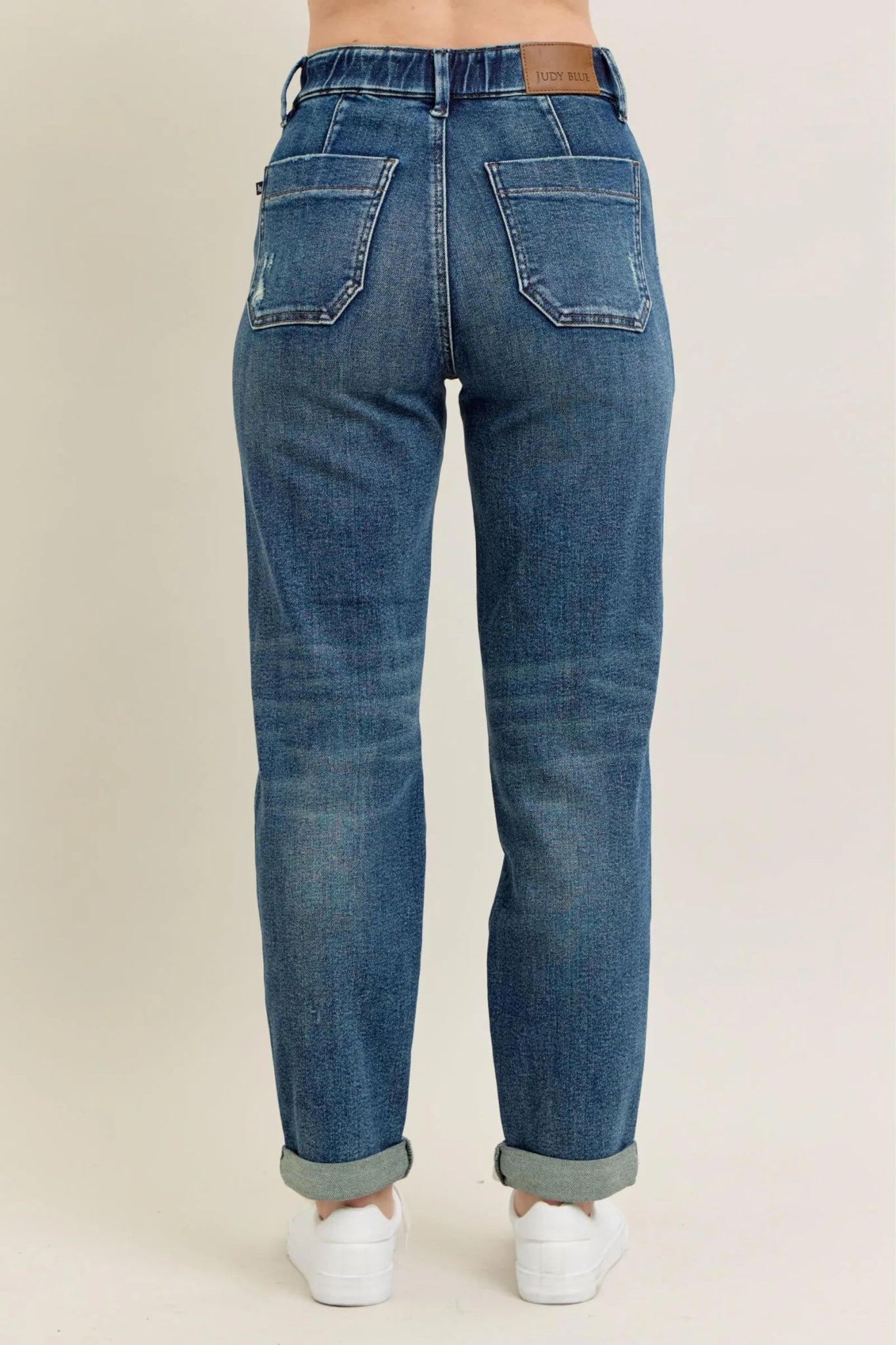 Judy Blue Full Size HW Vintage Wash Jeans w/ Drawstring Plus Size - PBNJ FASHIONS