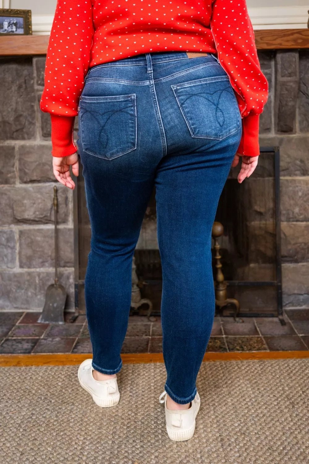 Judy Blue Full Size Washed Thermal Skinny Jeans Plus Size - PBNJ FASHIONS