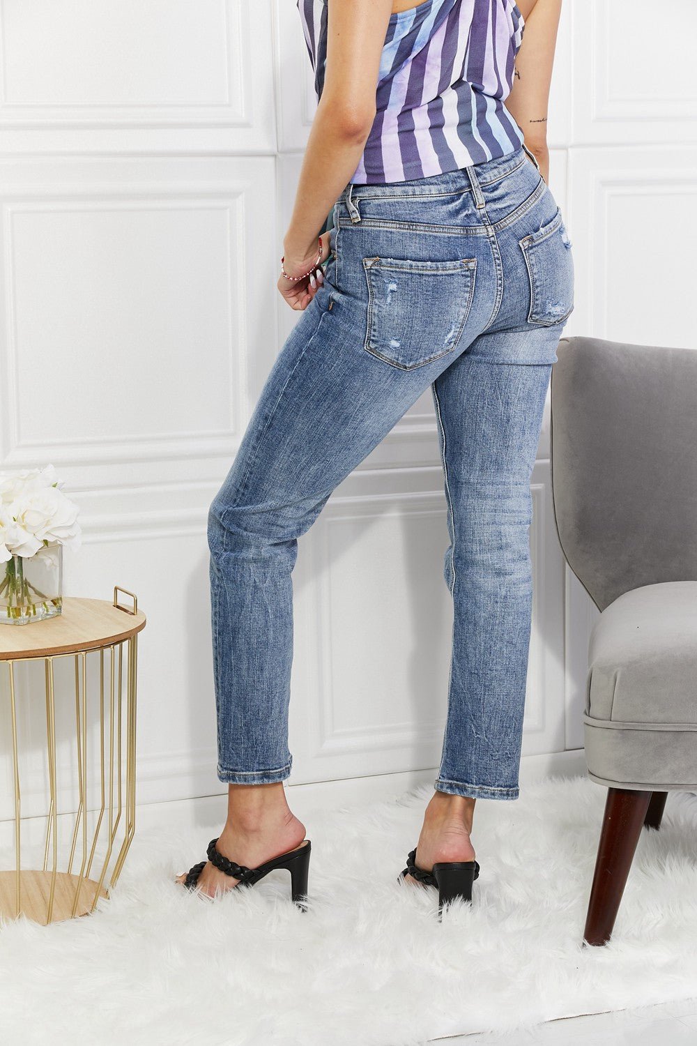 Kancan Full Size Amara High Rise Slim Straight Jeans Plus Size - PBNJ FASHIONS