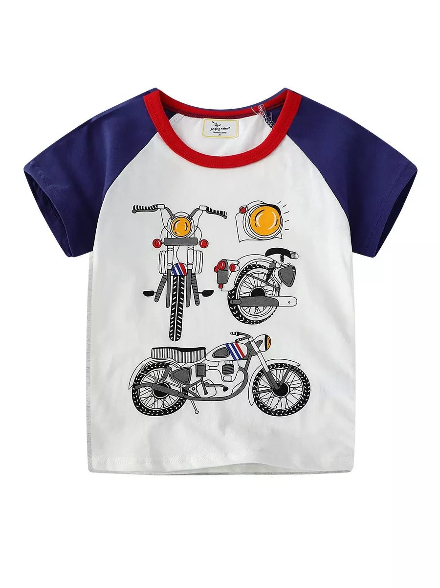 Kids Raglan Tee - Comfortable Casual Shirt - Light Gray-2T- - PBNJ FASHIONS