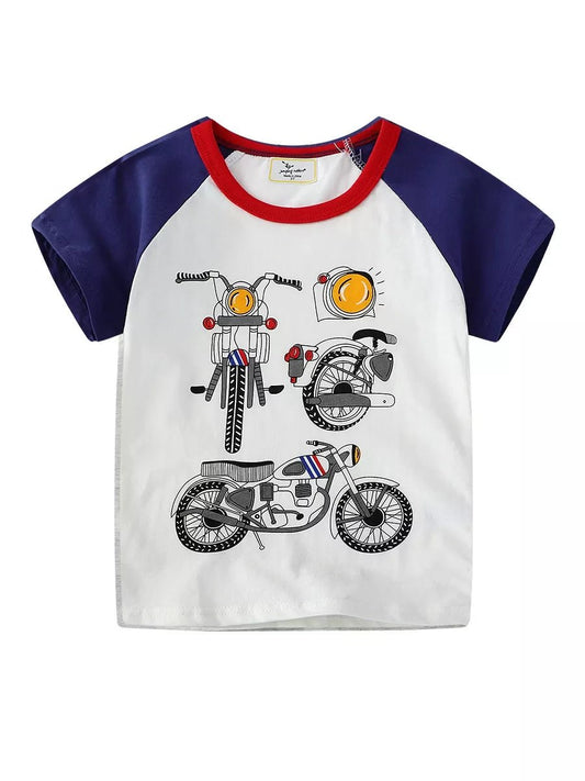 Kids Raglan Tee - Comfortable Casual Shirt - Light Gray-2T- - PBNJ FASHIONS