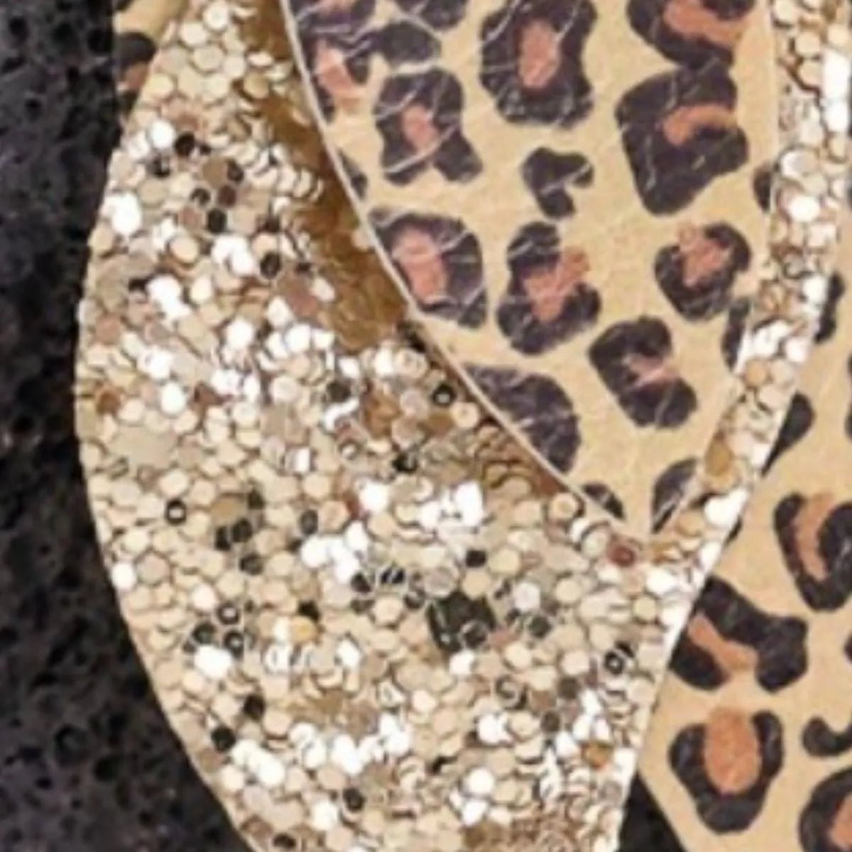 Leopard Print Leather Leaf Drop Earrings - PBNJ FASHIONS