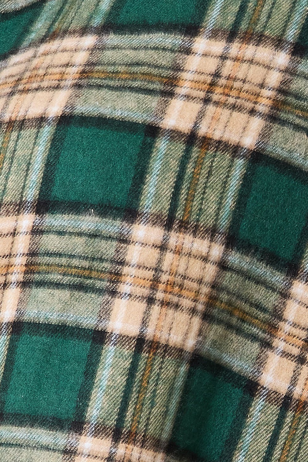 Mandy Plaid Collared Neck Long Sleeve Shirt - PBNJ FASHIONS