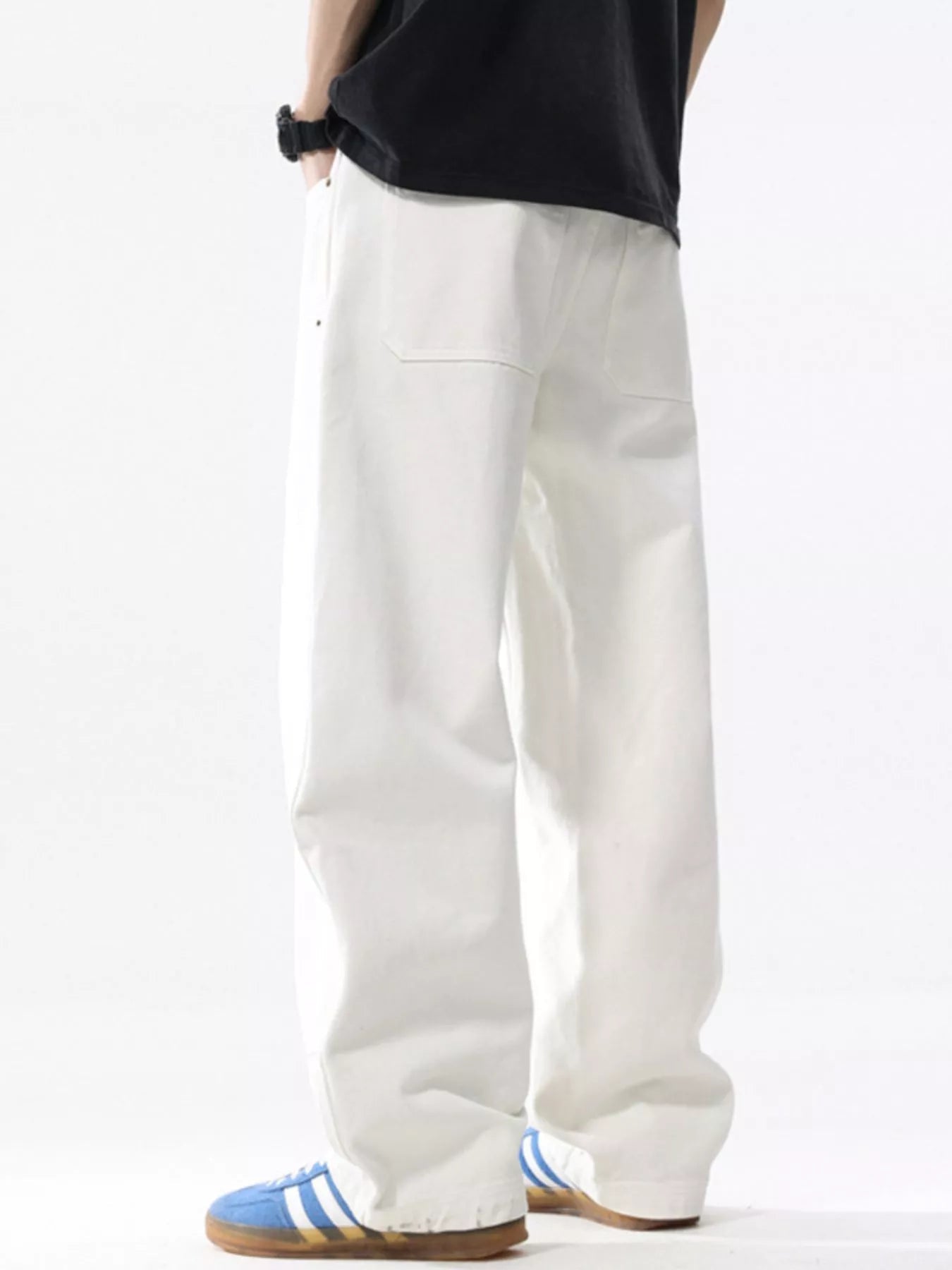 Men's Full Size Distressed Wide Leg Jeans Plus Size - PBNJ FASHIONS