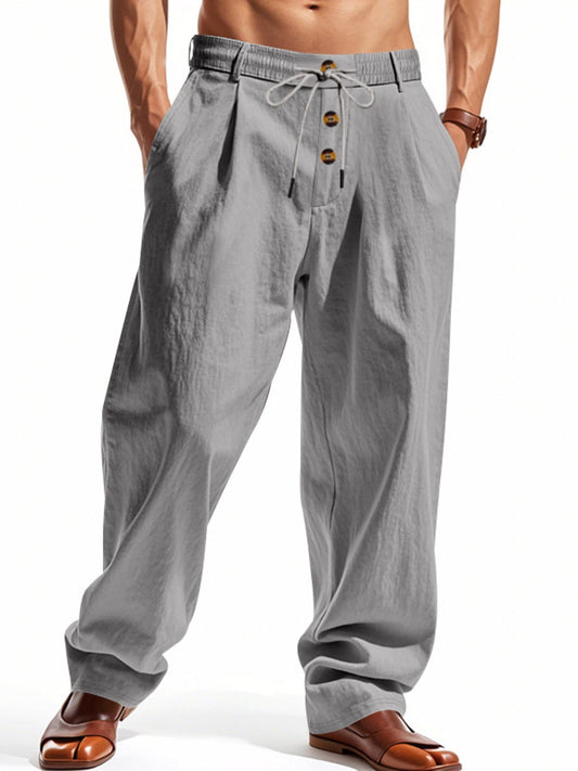 Men's Full Size Drawstring Loose Fit Pants Plus Size - PBNJ FASHIONS