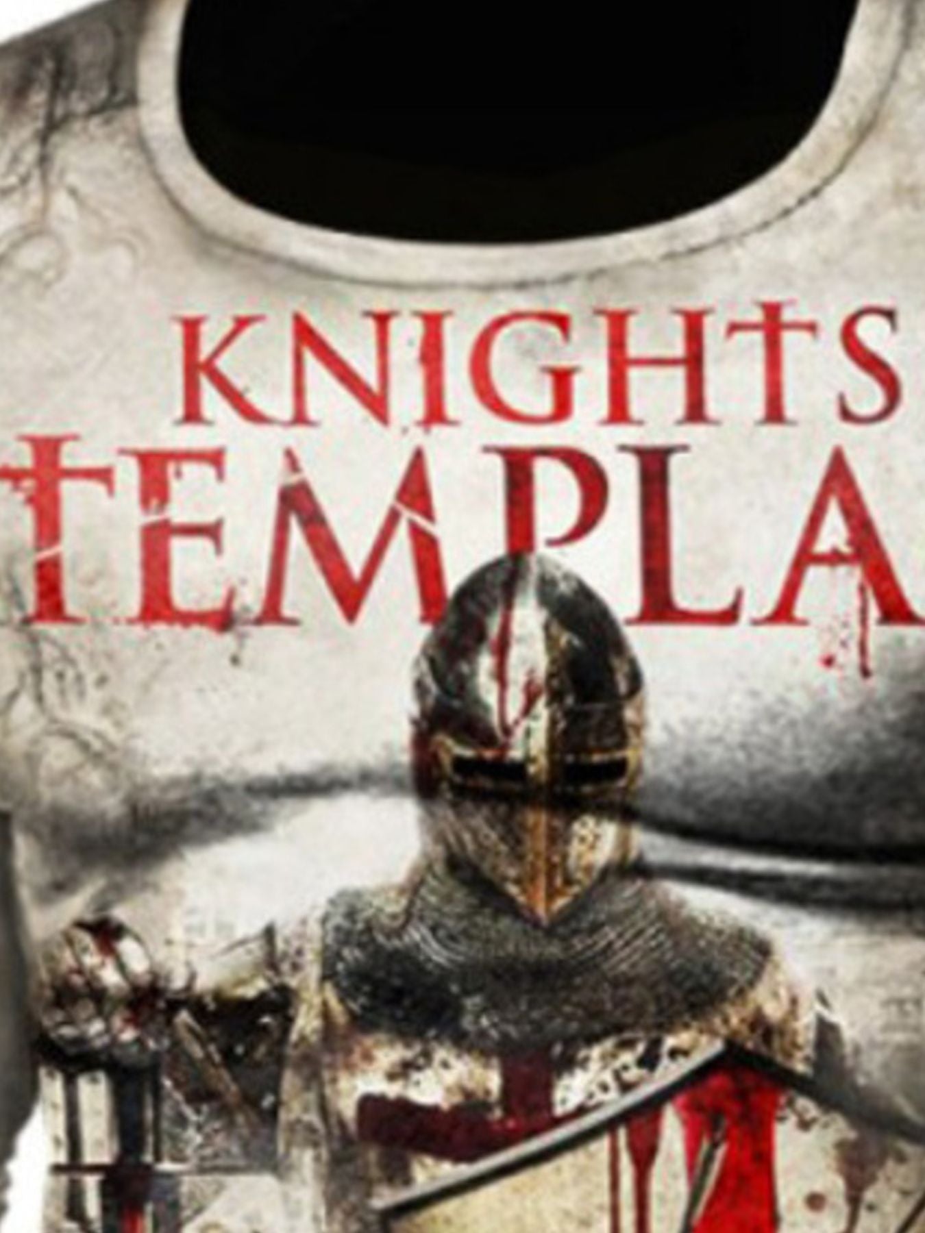 Men's Templar Graphic Long Sleeve T-Shirt | Plus Size | Full Size Knights | Cotton Blend - PBNJ FASHIONS