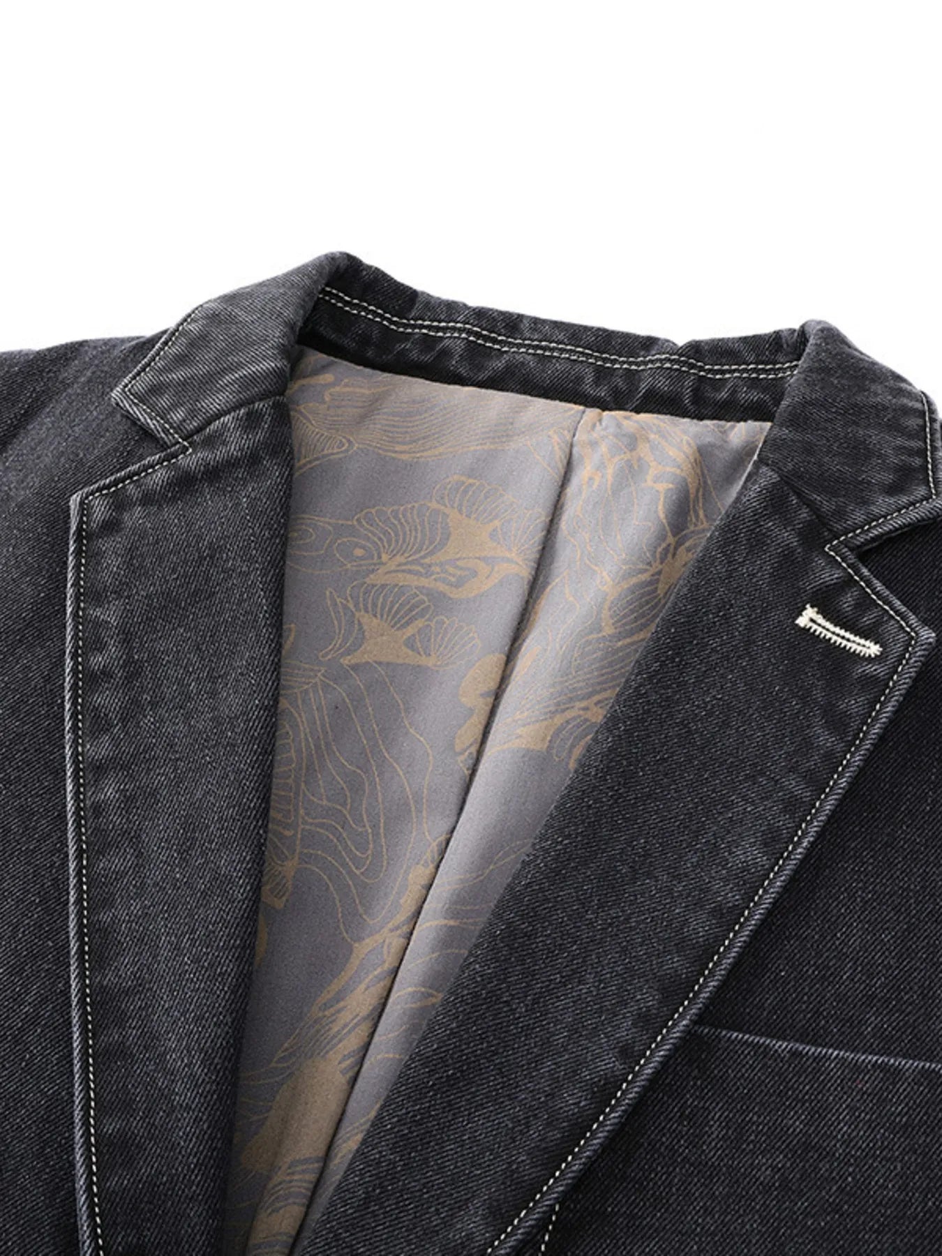 Men's Full Size Lapel Collar Long Sleeve Blazer Plus Size - PBNJ FASHIONS