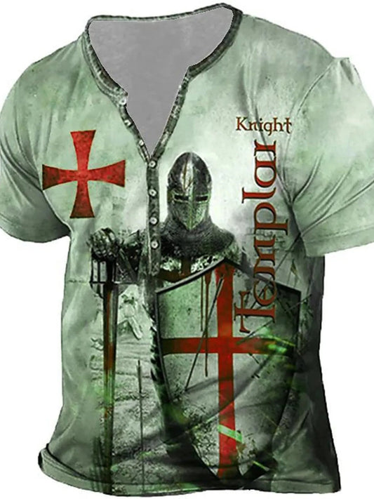Men's Full Size Printed Short Sleeve T-Shirt Plus Size - PBNJ FASHIONS