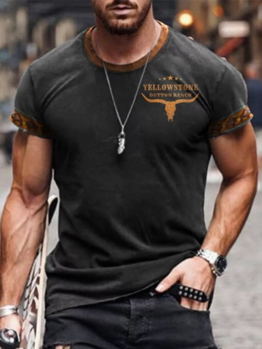 Men's Full Size Round Neck Short Sleeve T-Shirt Plus Size - PBNJ FASHIONS