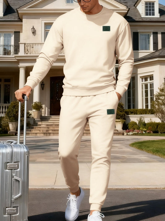 Men's Full Size Round Neck Sweatshirt and Jogger Set Plus Size - PBNJ FASHIONS