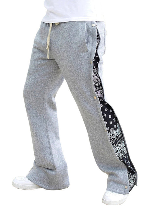 Men's Full Size Side Snap Button Pants Plus Size - PBNJ FASHIONS
