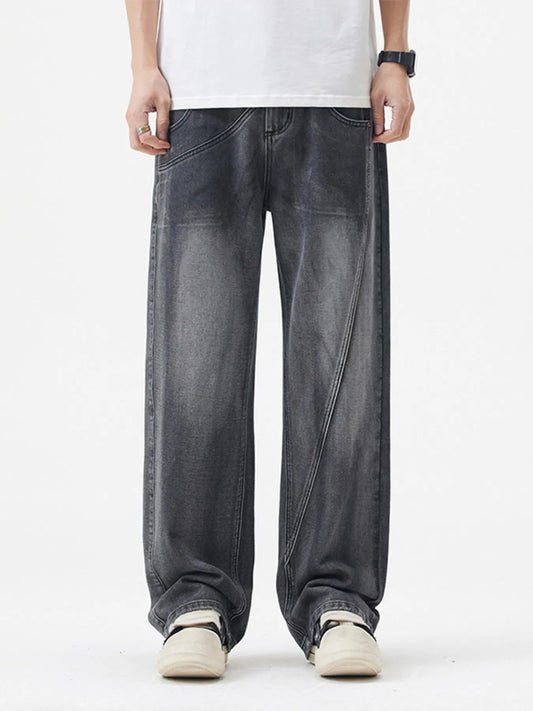 Men's Full Size Washed Wide Leg Jeans Plus Size - PBNJ FASHIONS