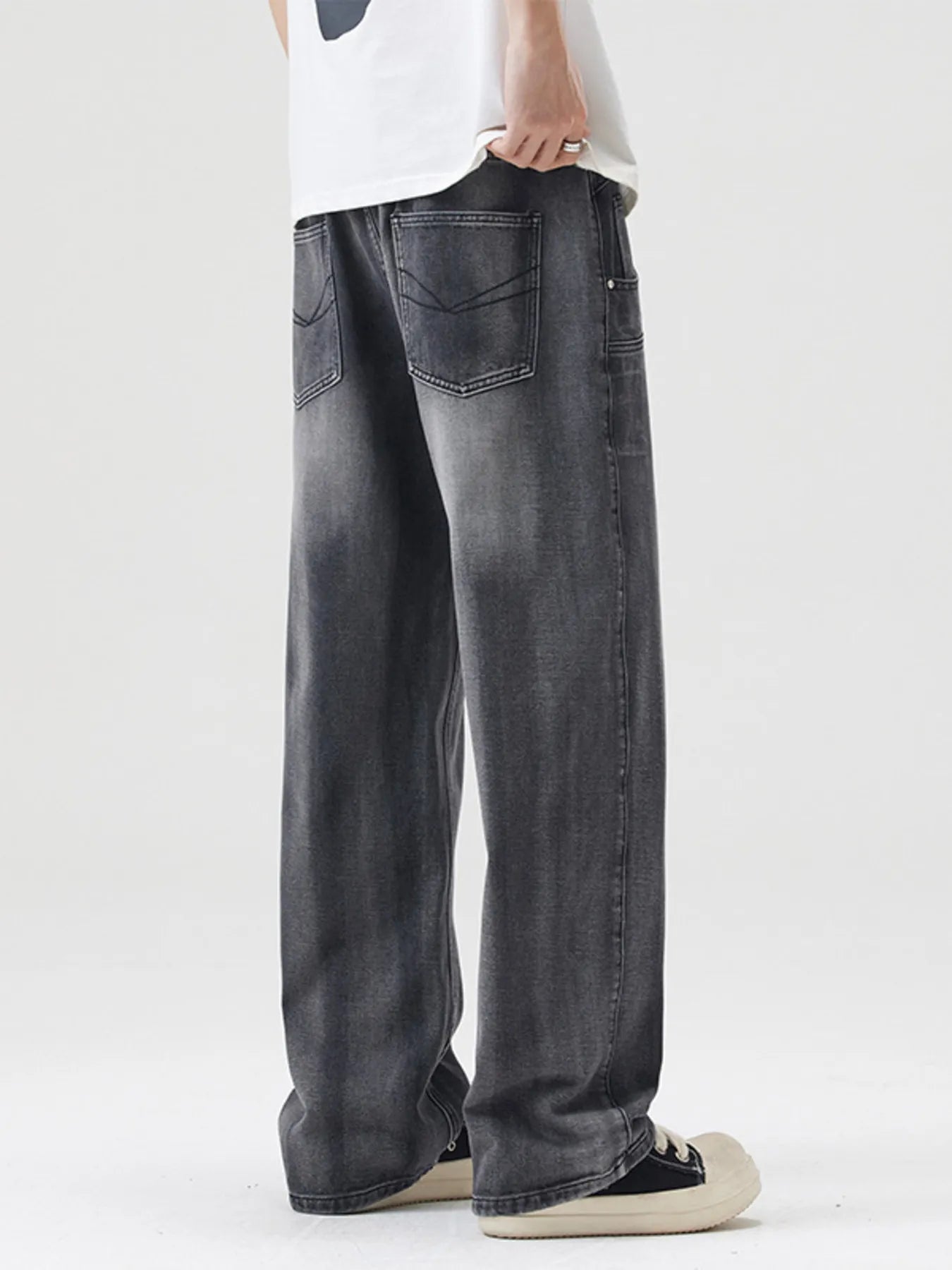 Men's Full Size Washed Wide Leg Jeans Plus Size - PBNJ FASHIONS