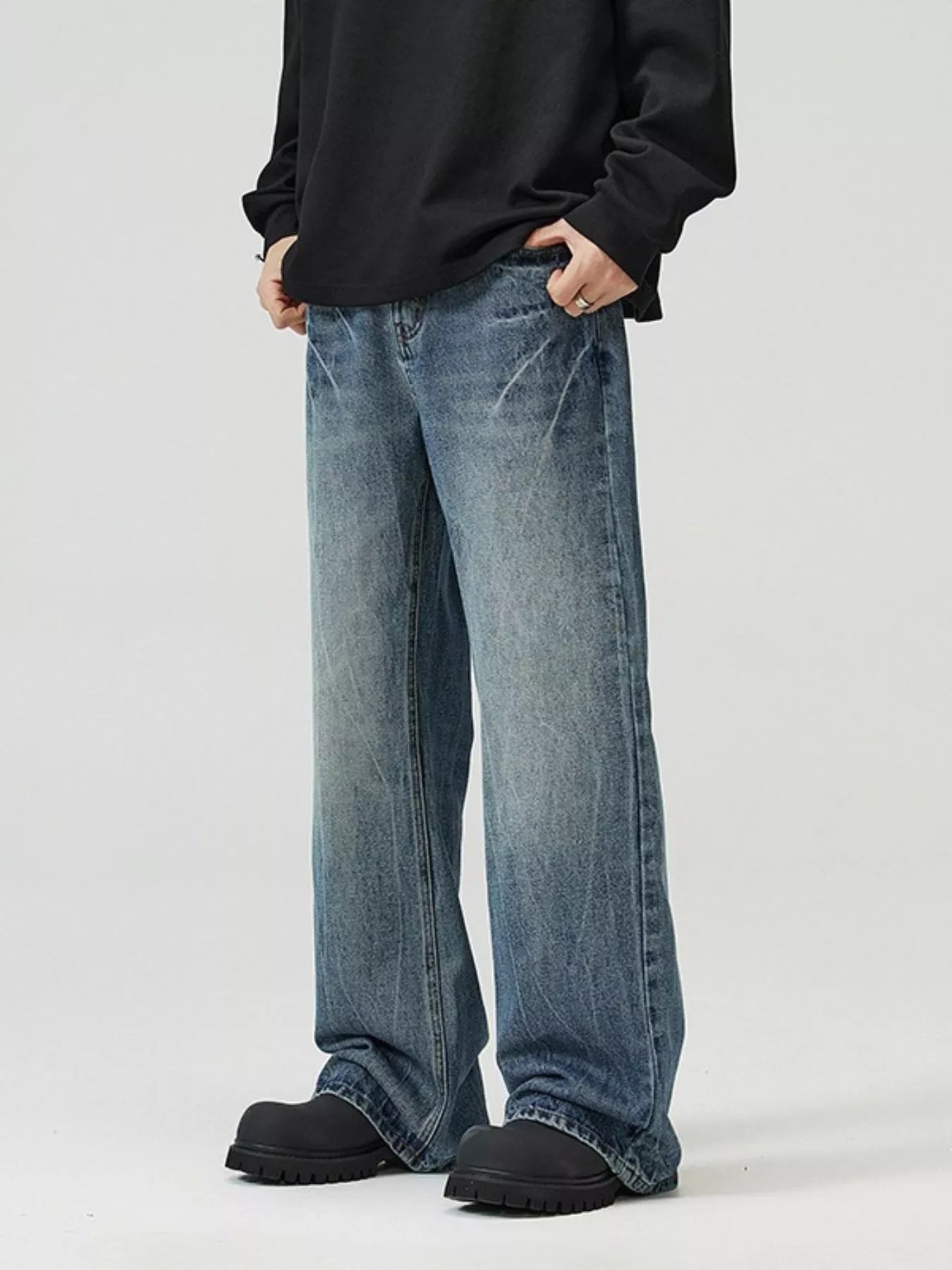 Men's Full Size Wide Leg Jeans Plus Size - PBNJ FASHIONS
