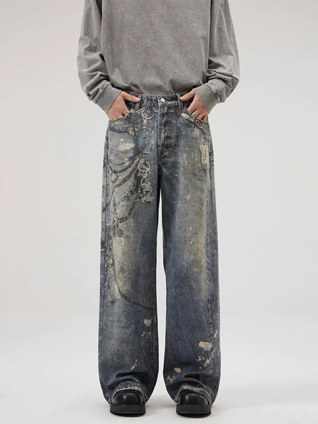 Men's Full Size Wide Leg Jeans Plus Size - PBNJ FASHIONS