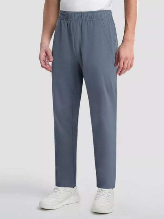 Men's Plus Size Casual Elastic Waist Straight - Leg Pants - PBNJ FASHIONS