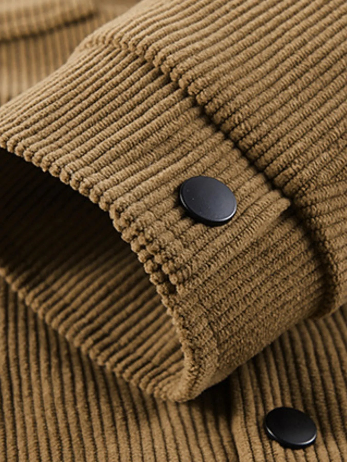 Men's Plus Size Corduroy Button - Up Jacket with Chest Pockets - PBNJ FASHIONS