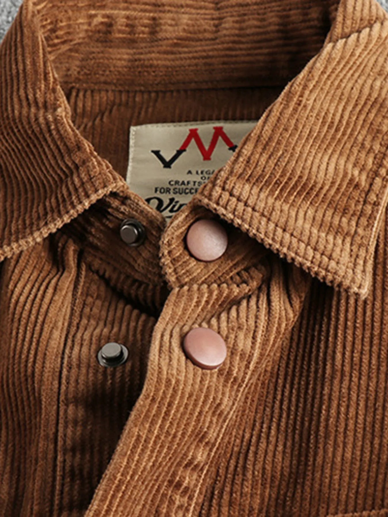 Men's Plus Size Corduroy Button Up Long Sleeve Jacket - PBNJ FASHIONS