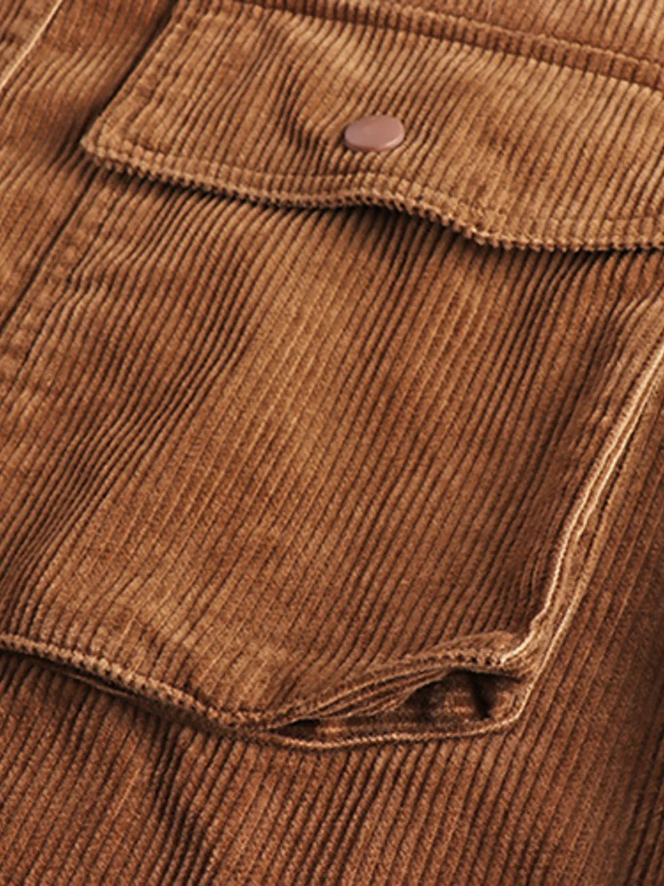 Men's Plus Size Corduroy Button Up Long Sleeve Jacket - PBNJ FASHIONS