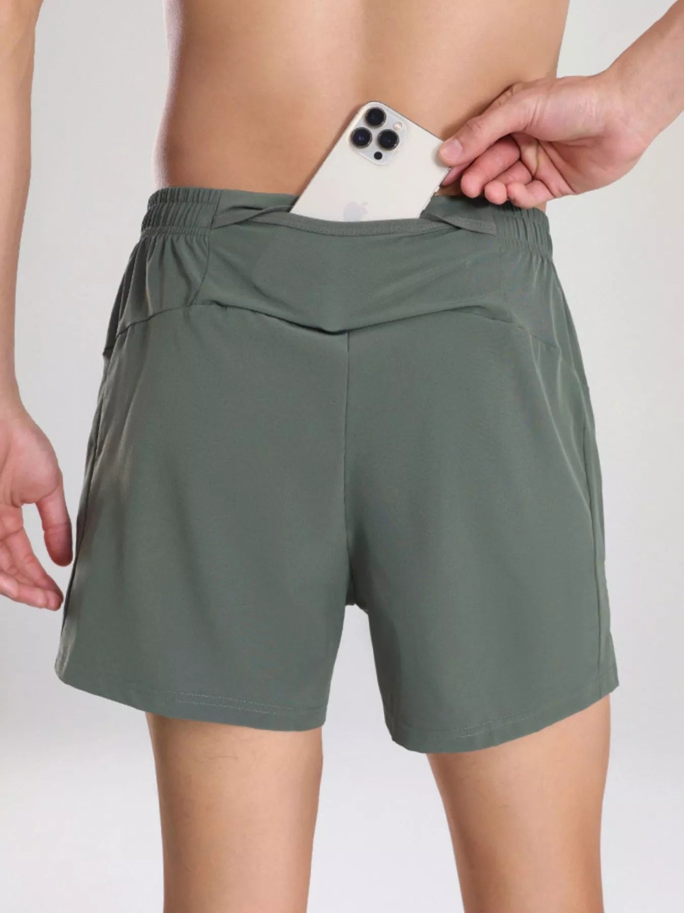 Men's Plus Size Elastic Waist Active Shorts - PBNJ FASHIONS