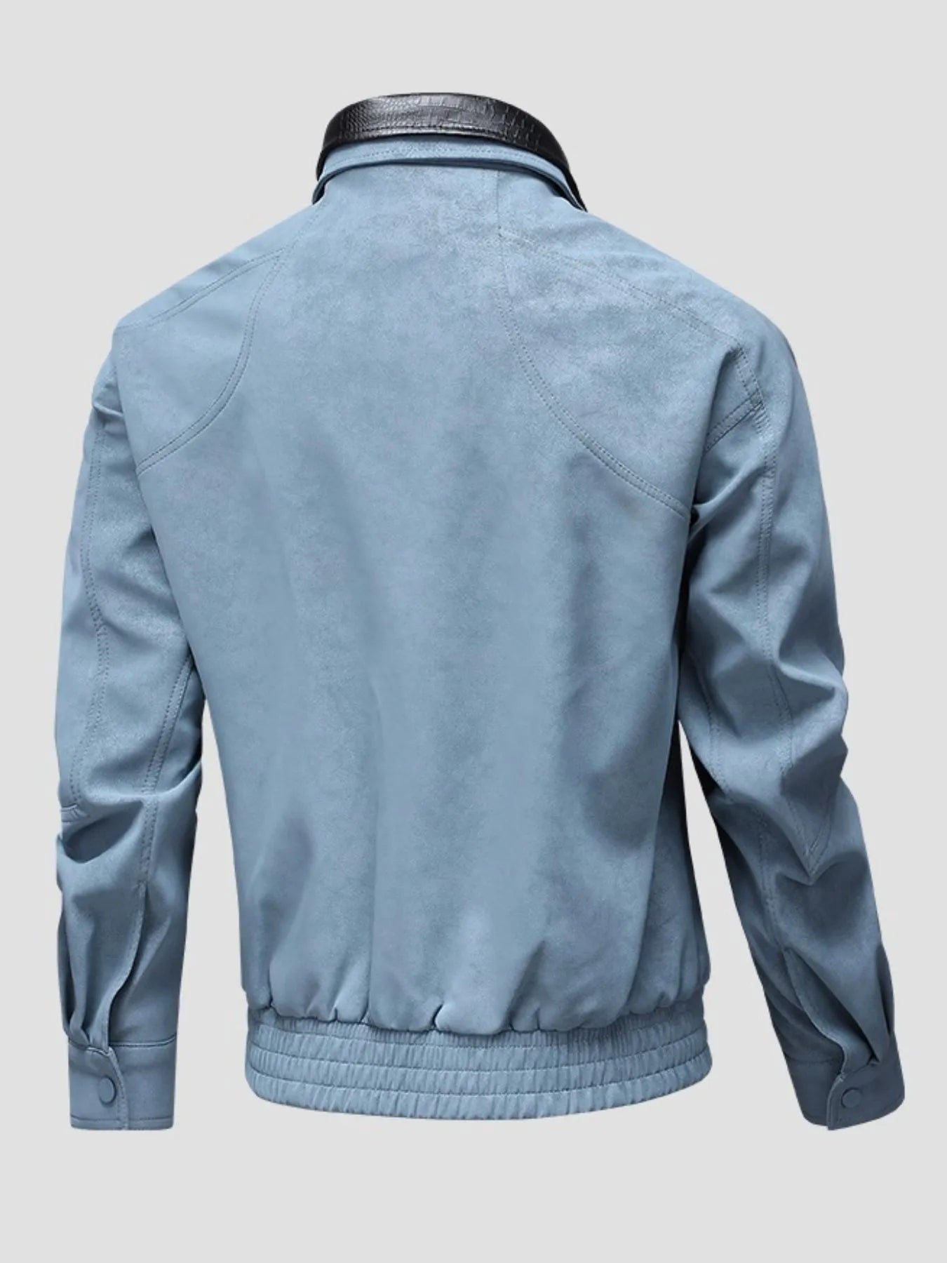 Men's Plus Size Leather Bomber Jacket with Full Zip Front - PBNJ FASHIONS