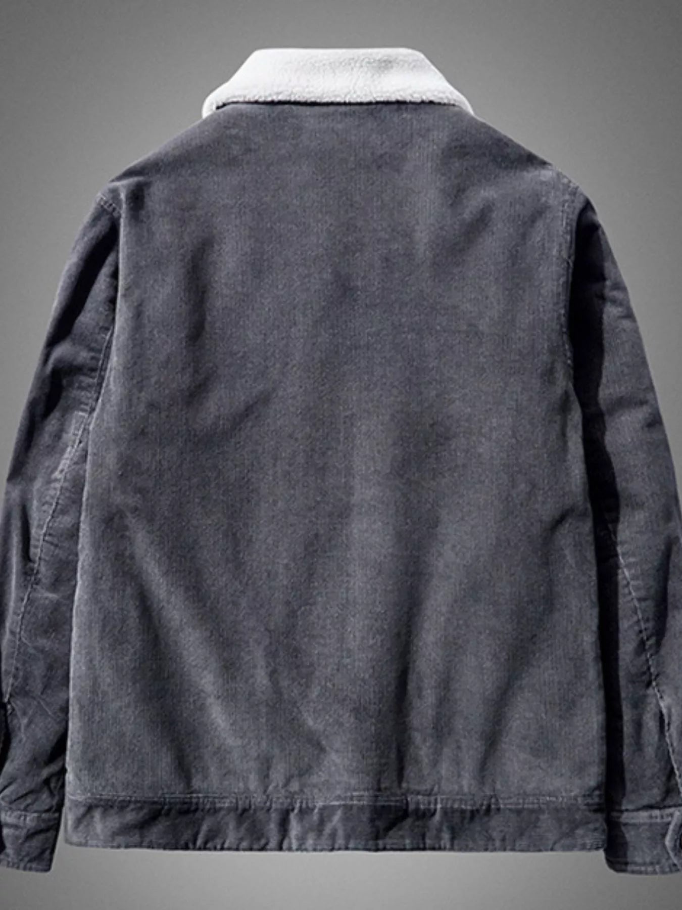 Men's Plus Size Sherpa Corduroy Button Up Jacket - PBNJ FASHIONS