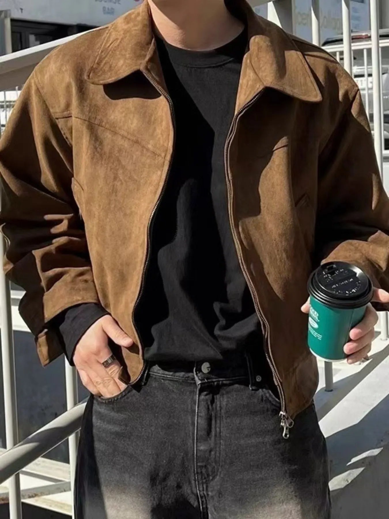 Men's Plus Size Zip Up Long Sleeve Jacket - PBNJ FASHIONS