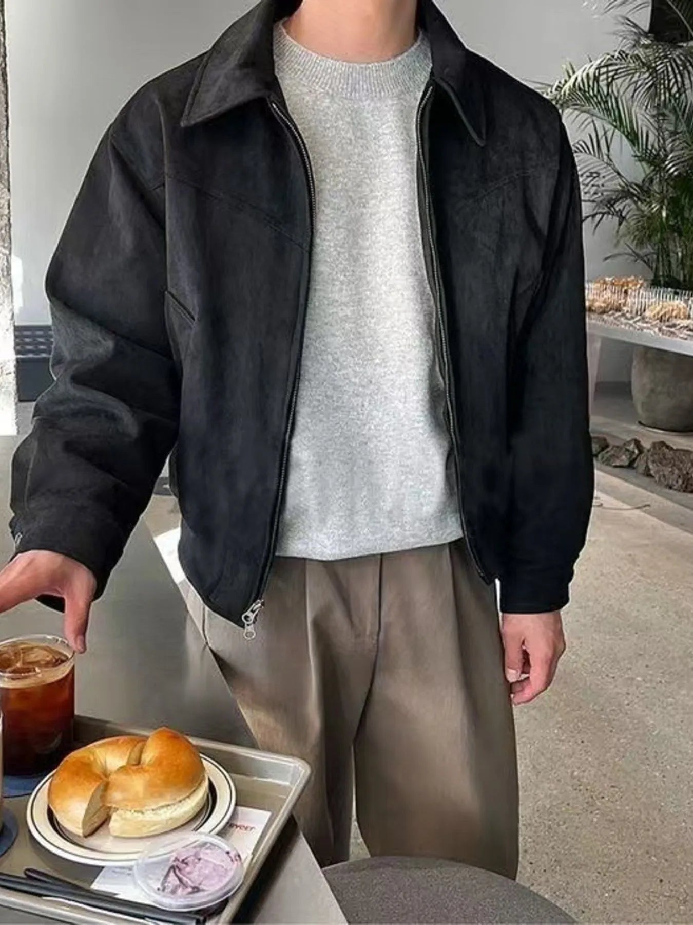 Men's Plus Size Zip Up Long Sleeve Jacket - PBNJ FASHIONS