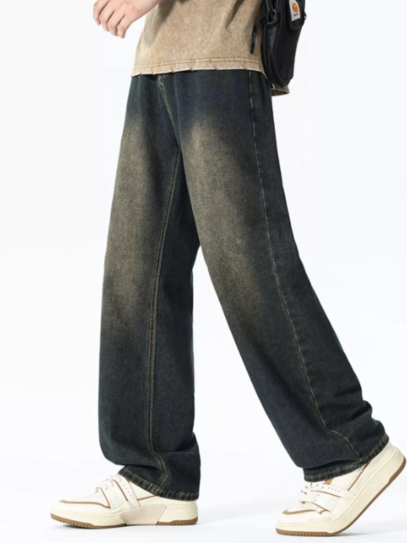 Men's Relaxed Fit Washed Jeans - PBNJ FASHIONS