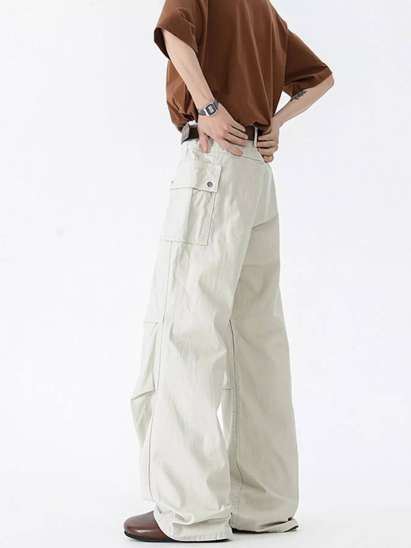 Men's Vintage Wide Leg Cargo Jeans - PBNJ FASHIONS