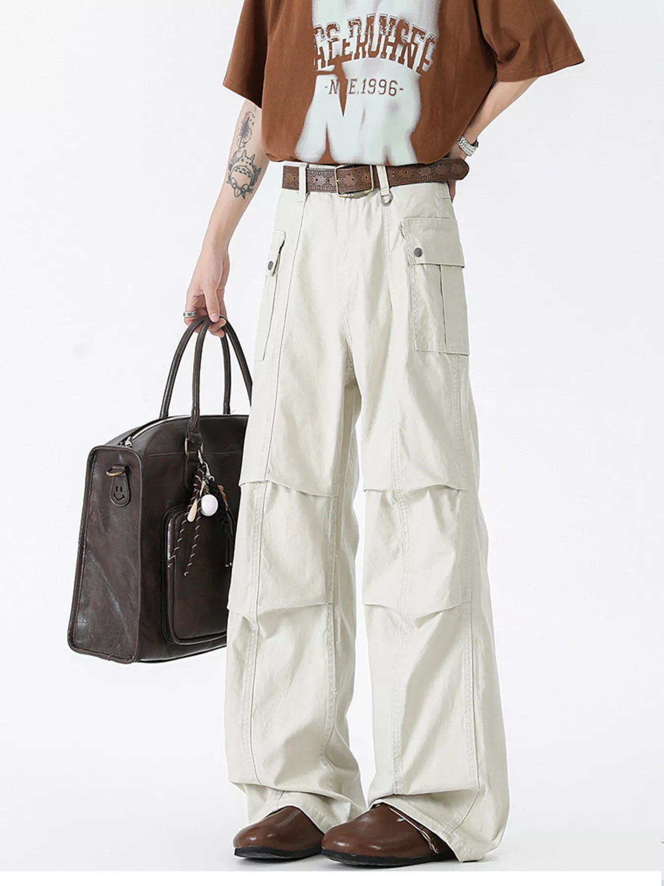 Men's Vintage Wide Leg Cargo Jeans - PBNJ FASHIONS