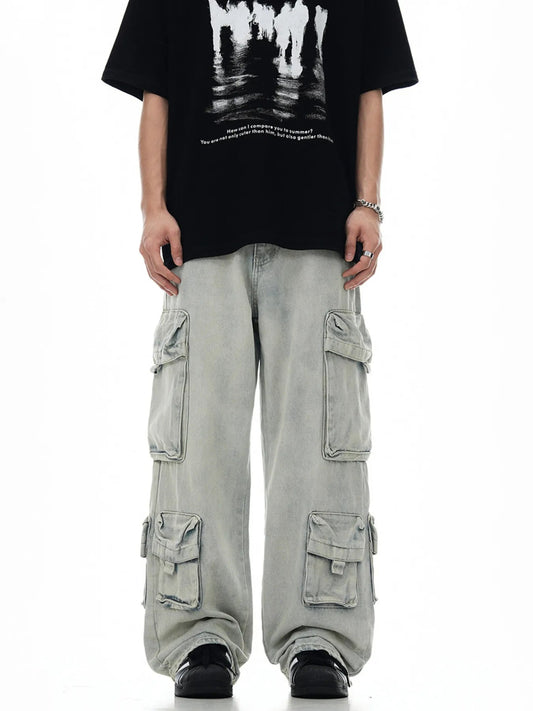Men's Wash Multi-Pocket Cargo Pants - PBNJ FASHIONS