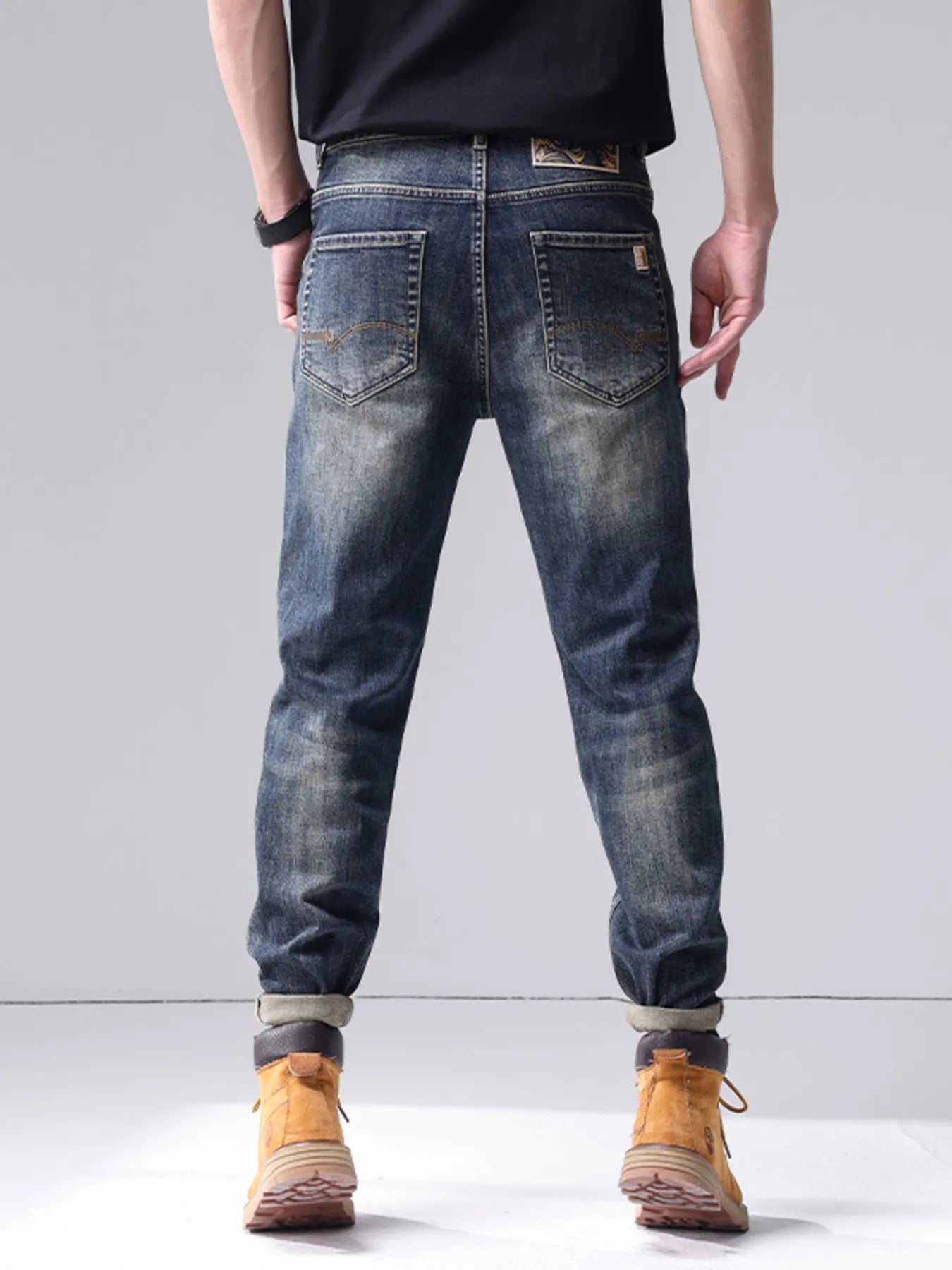 Men's Washed Straight Leg Jeans - PBNJ FASHIONS