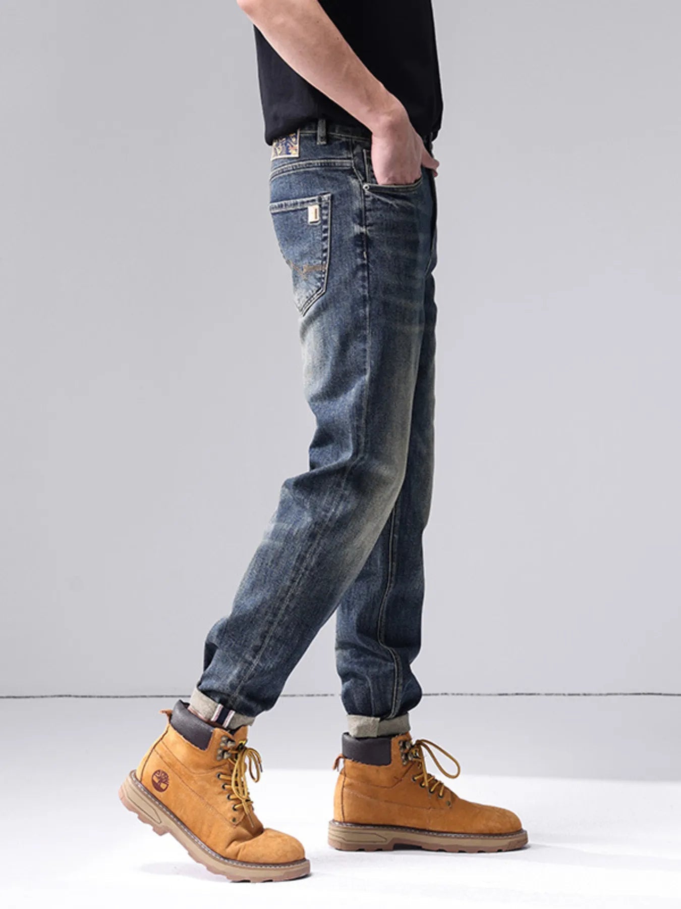 Men's Washed Straight Leg Jeans - PBNJ FASHIONS