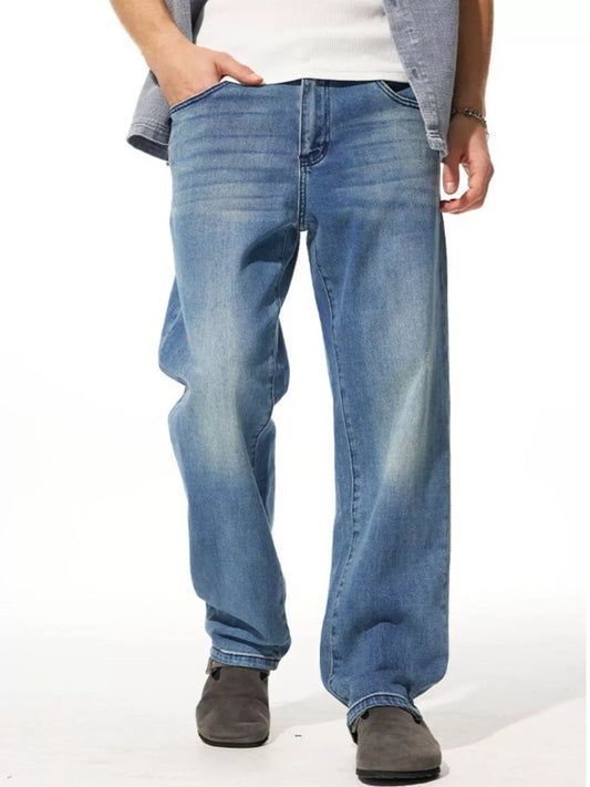 Men's Washed Wide Leg Jeans - PBNJ FASHIONS