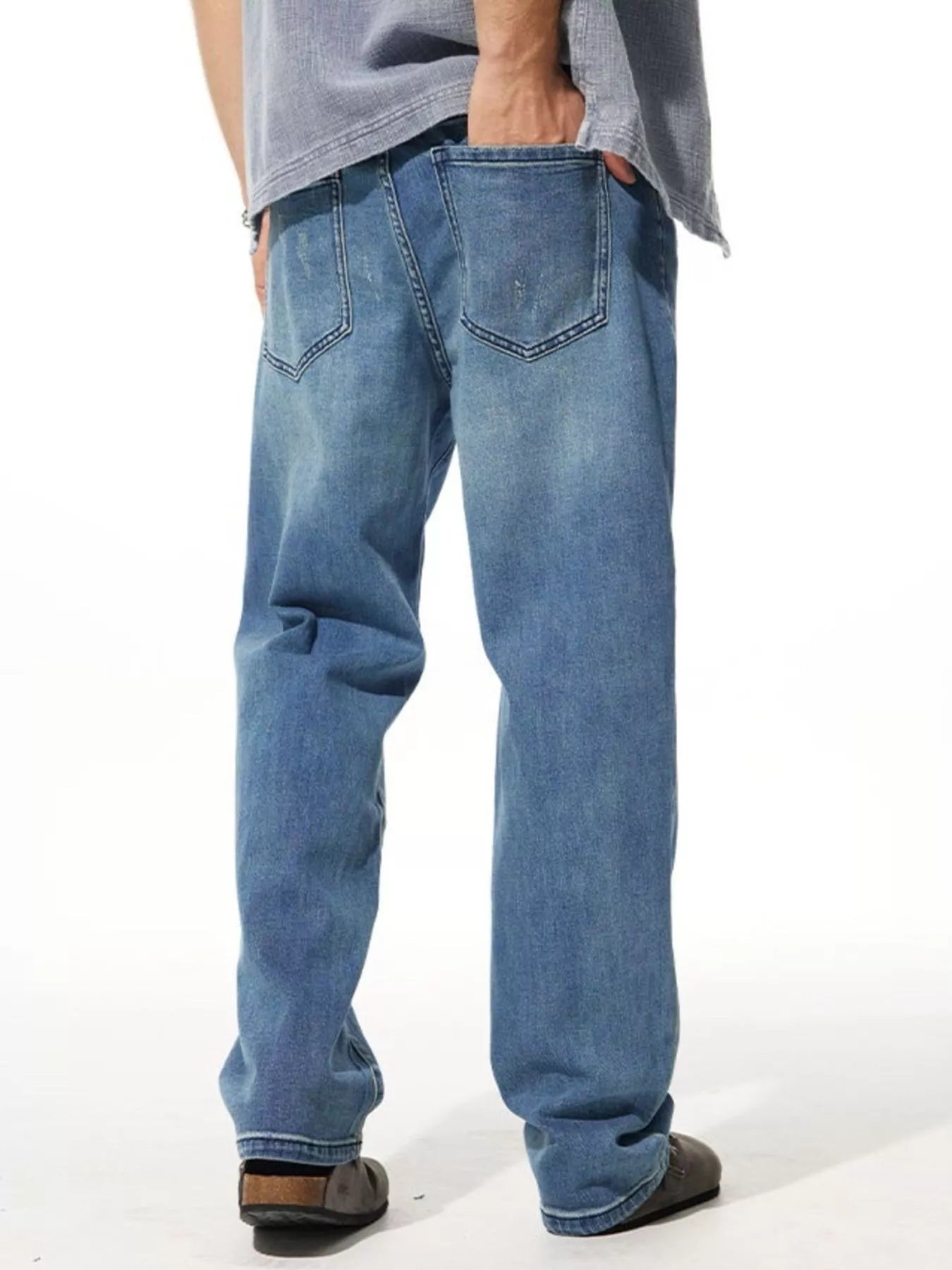 Men's Washed Wide Leg Jeans - PBNJ FASHIONS